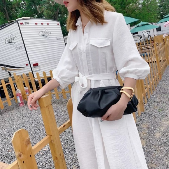 Beautiful black pouch shoulder bag clutch - Picture 2 of 8